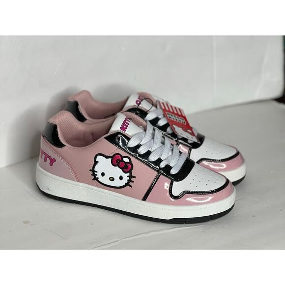 Hello Kitty woman’s size 7 shoes Sneakers Pink white Hello kitty cat Sanrio NWT - Picture 3 of 12